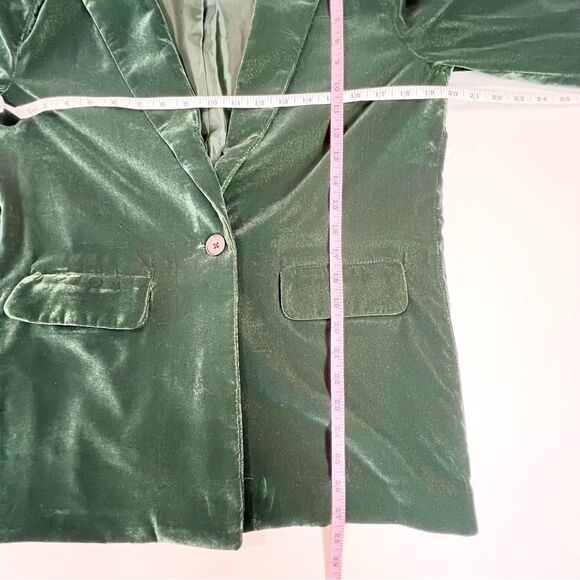NWT Old Navy Emerald Green Velvet Party Blazer Small - Picture 10 of 12